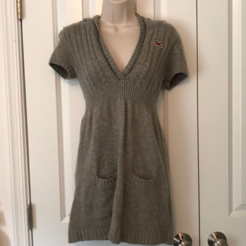 Hooded long sweater